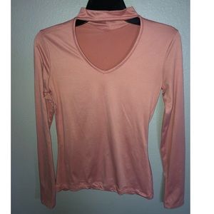 Pink long sleeve with choker